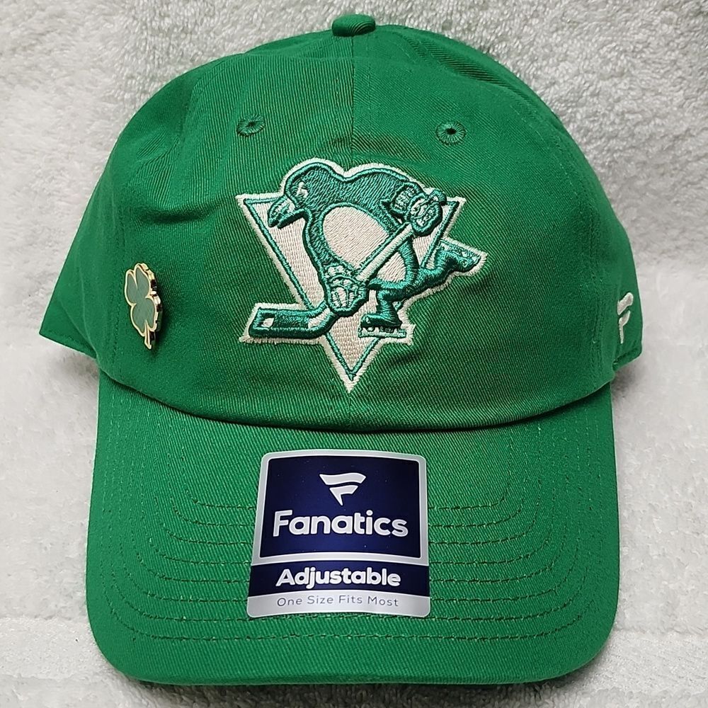 Fanatics Pittsburgh Penguins St Patrick's Green Sliderback Hat - New